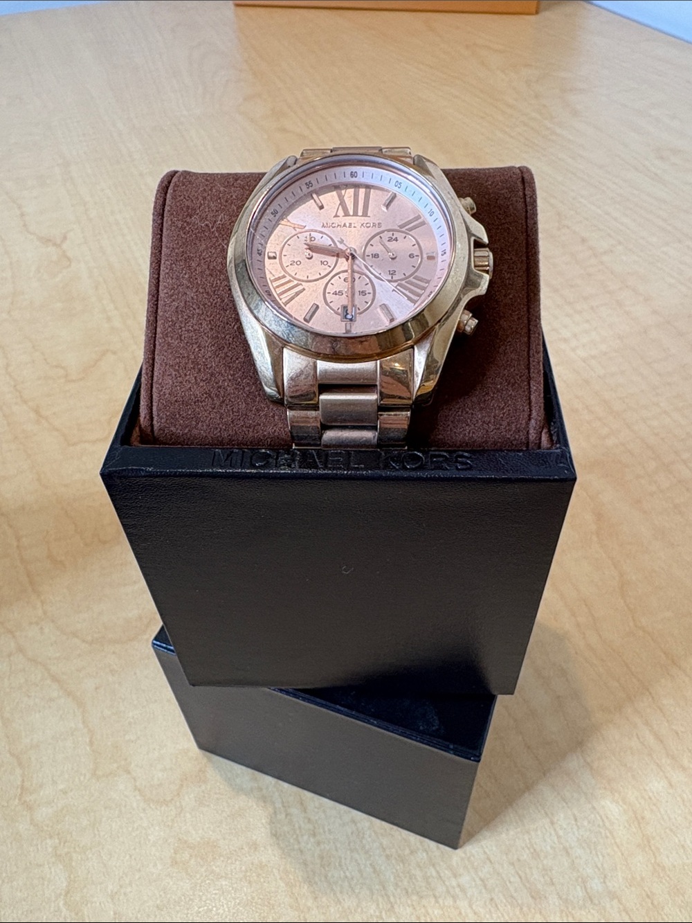 Michael Kors 5503 Rose Gold and Pink Stainless Chronograph Watch